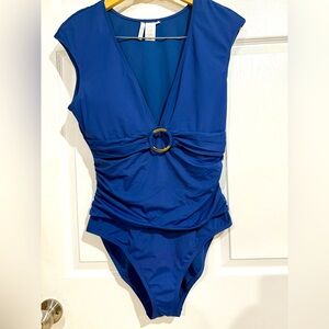 Bleu Rod Beattie Navy Swimsuit size 14